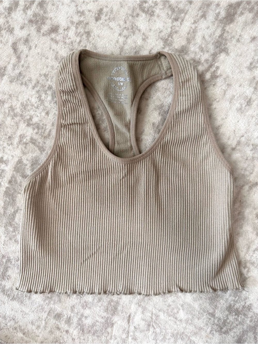 Ribbed Racerback Crop Tank Top